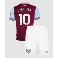 West Ham United Lucas Paqueta #10 Hjemmebanesæt Børn 2024-25 Kortærmet (+ Korte bukser)